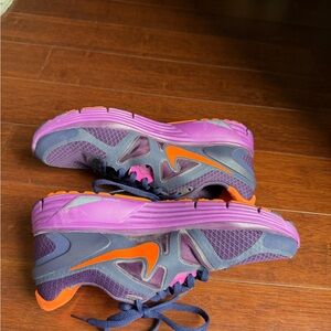 Nike Purple & Orange Lunarglide Athletic Sneakers